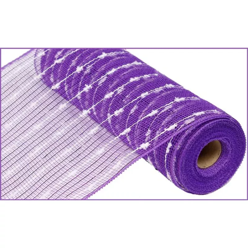10.25X10yd Metallic Puff Ball Mesh Ribbon