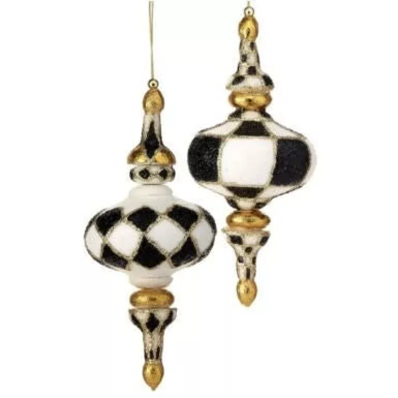 10.5 Harlequin Glitter Kismet Ornament – Sold Individually