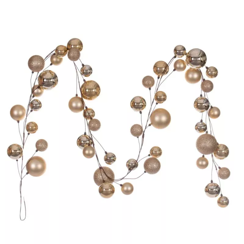 10′ Champagne Branch Ball Garland
