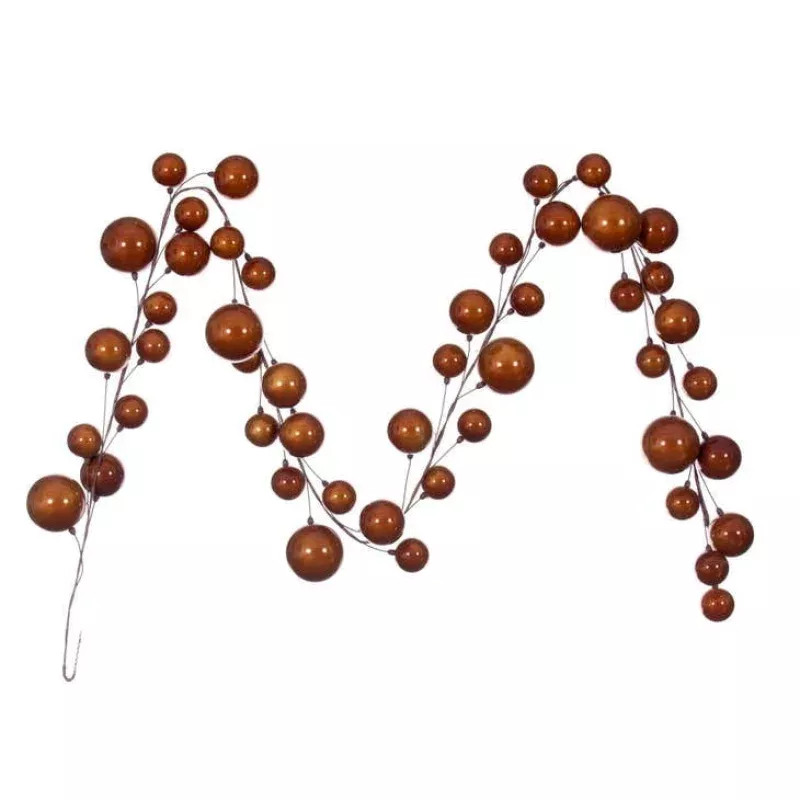 10′ Copper Pearl Branch Ball Garland