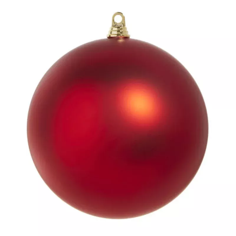 10 Matte Red Ball Ornament