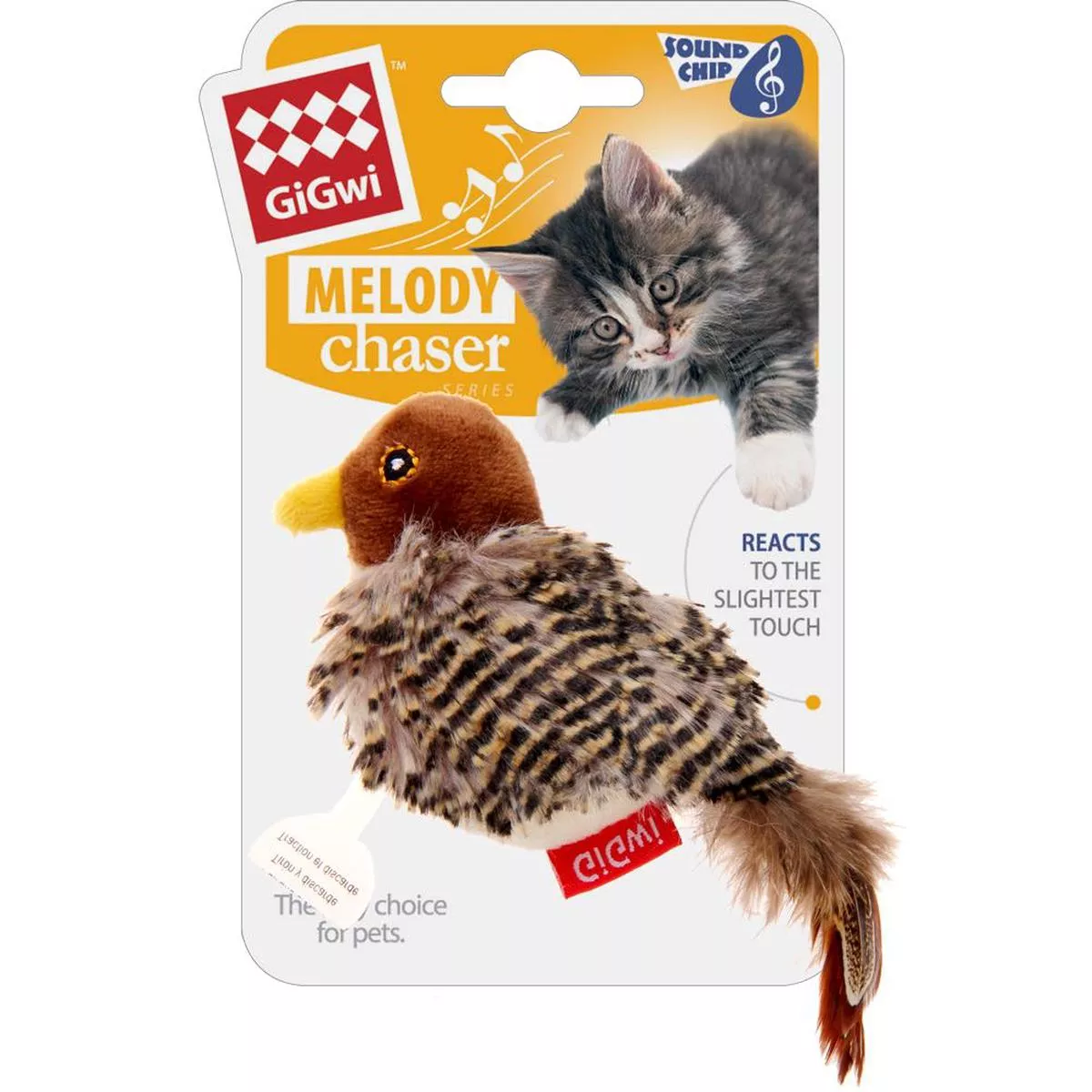 10% OFF: GiGwi Melody Chaser Motion Activated Cat Toy (Bird)