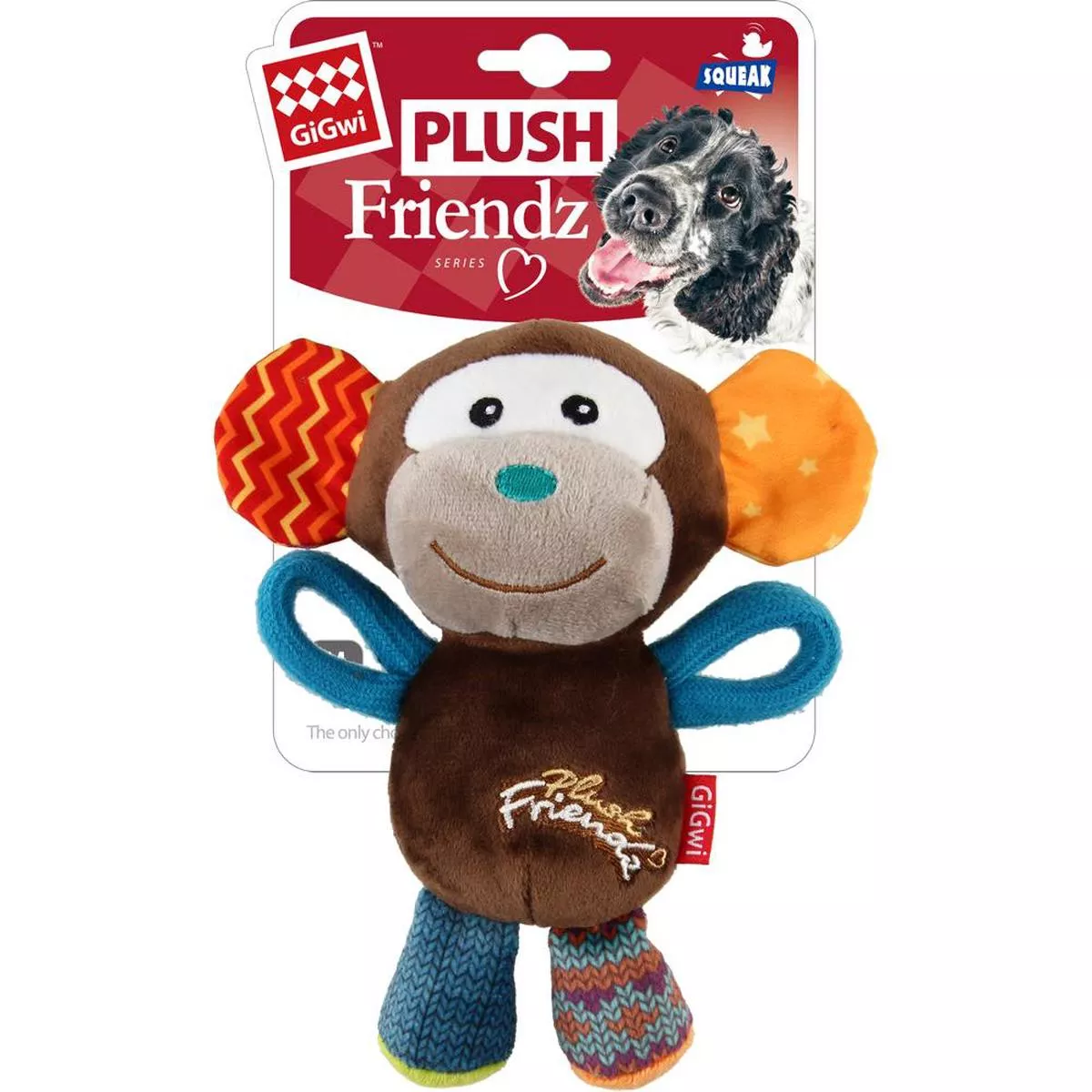 10% OFF: GiGwi Plush Friendz Tug Dog Toy (Monkey)
