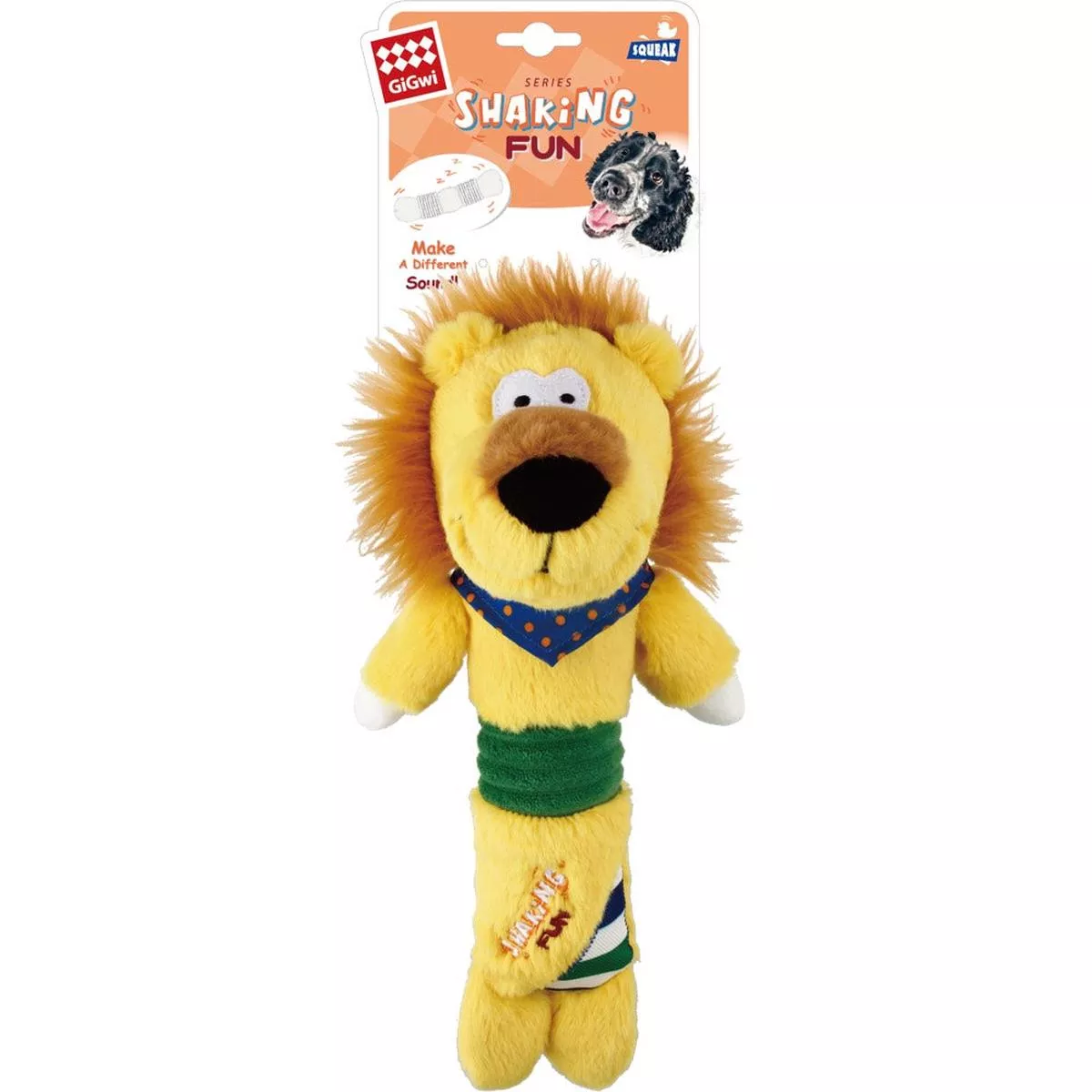 10% OFF: GiGwi Shaking Fun Plush Dog Toy (Lion)