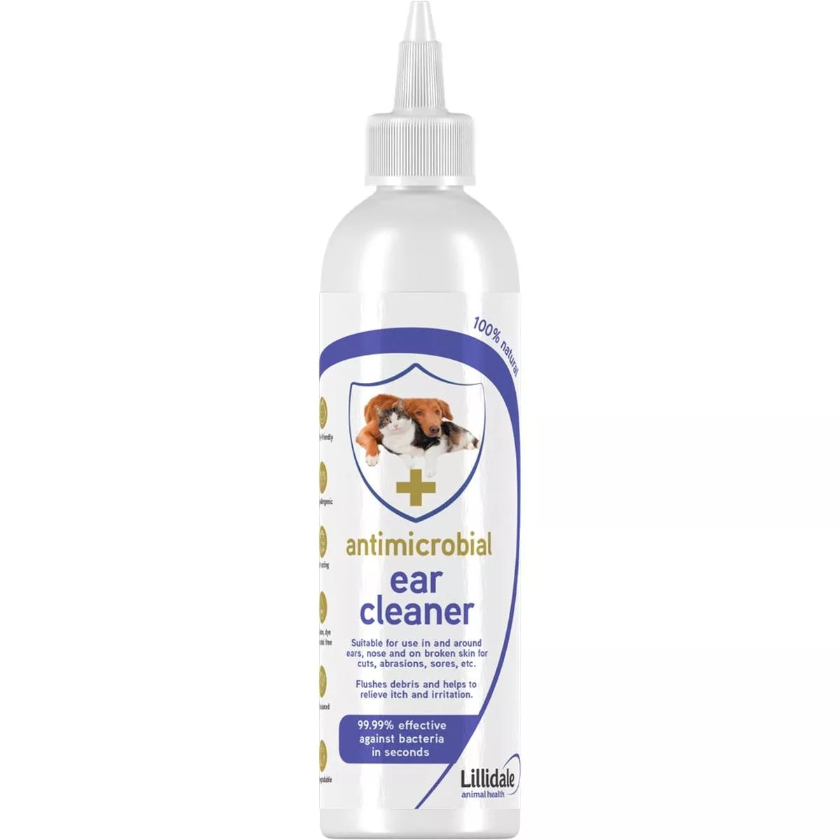 10% OFF: Lillidale Antimicrobial Ear Cleanser For Cats & Dogs 250ml
