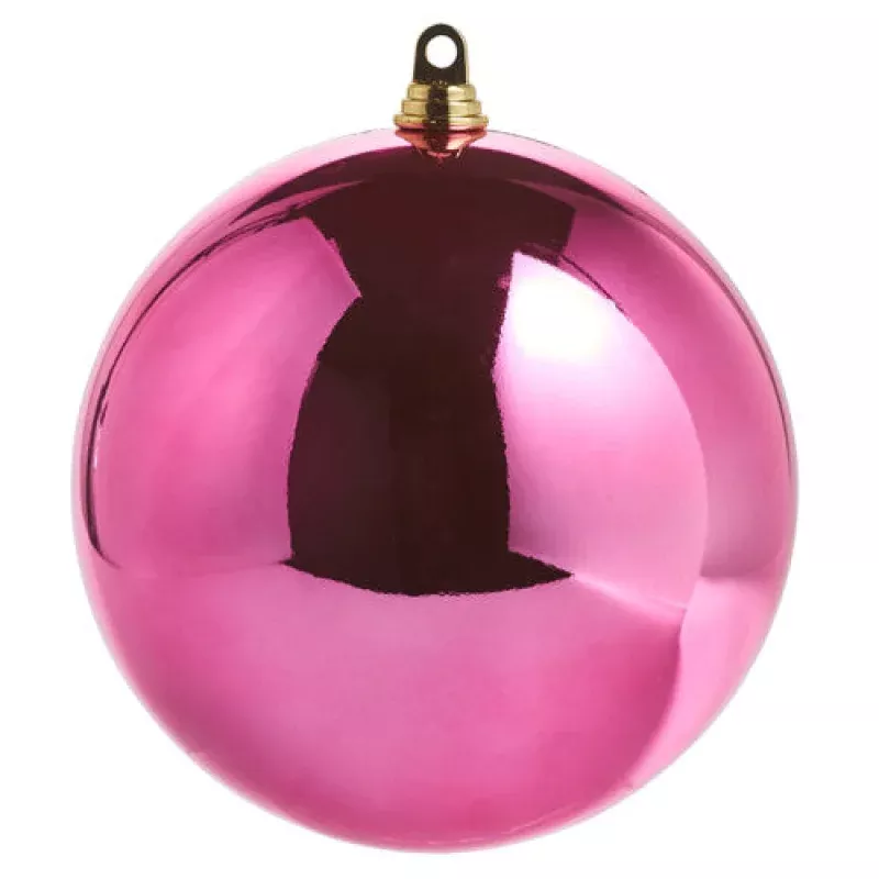 10 Shiny Fuchsia Ball Ornament