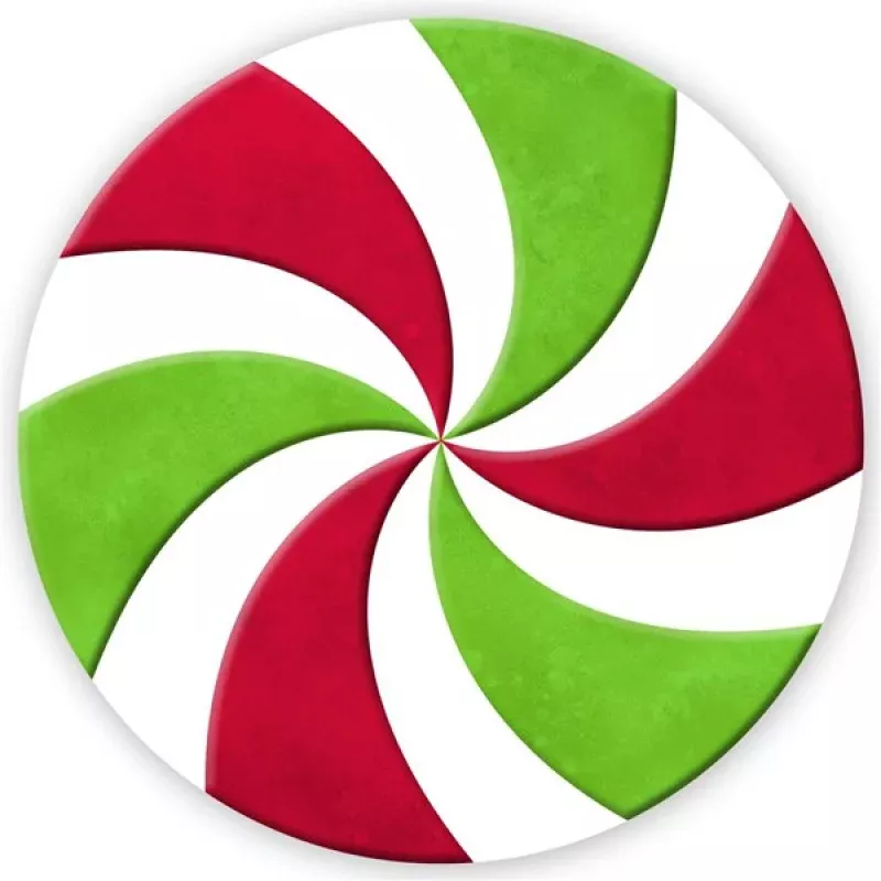 12Dia Metal Embossed Peppermint