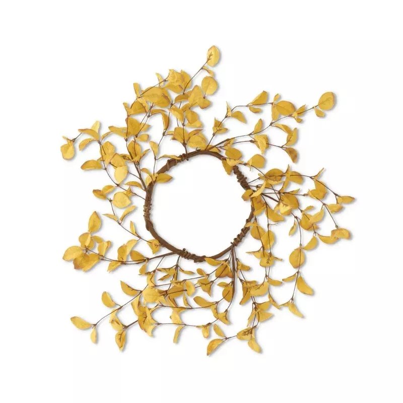 14 Inch Eucalyptus Candle Ring/Wreath