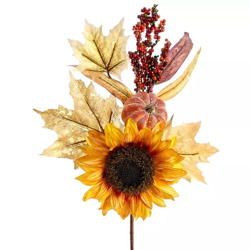 18 Sunflower/Pumpkin/Pod Spray Mixed