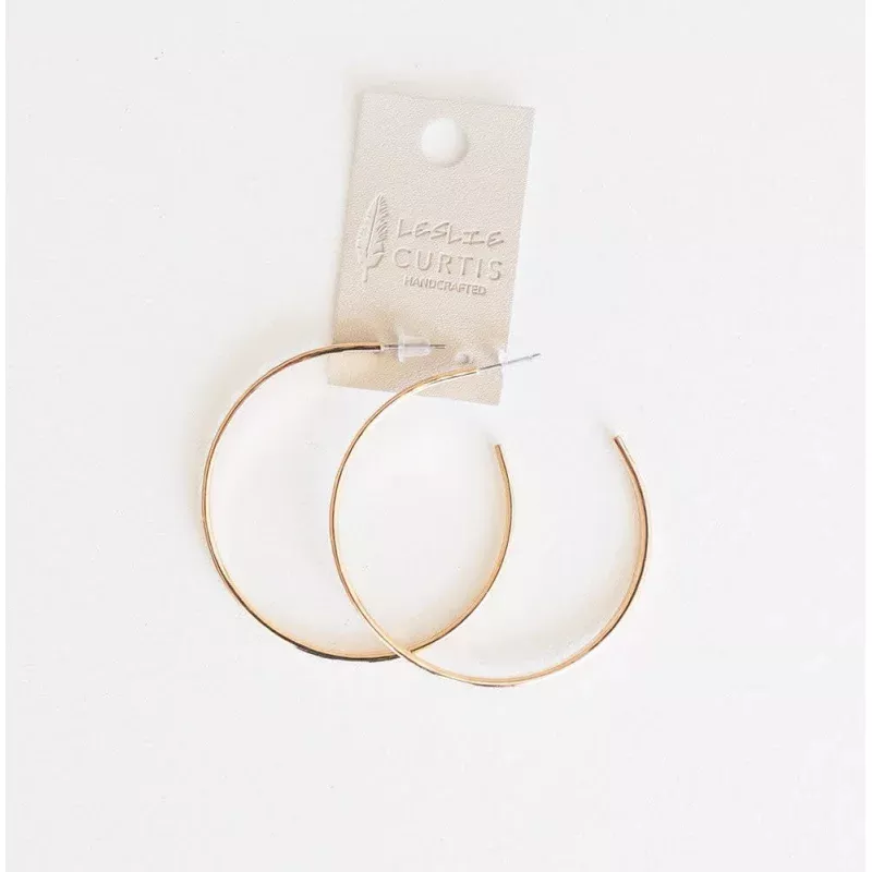 2 Brigitte Hammered Gold Hoops