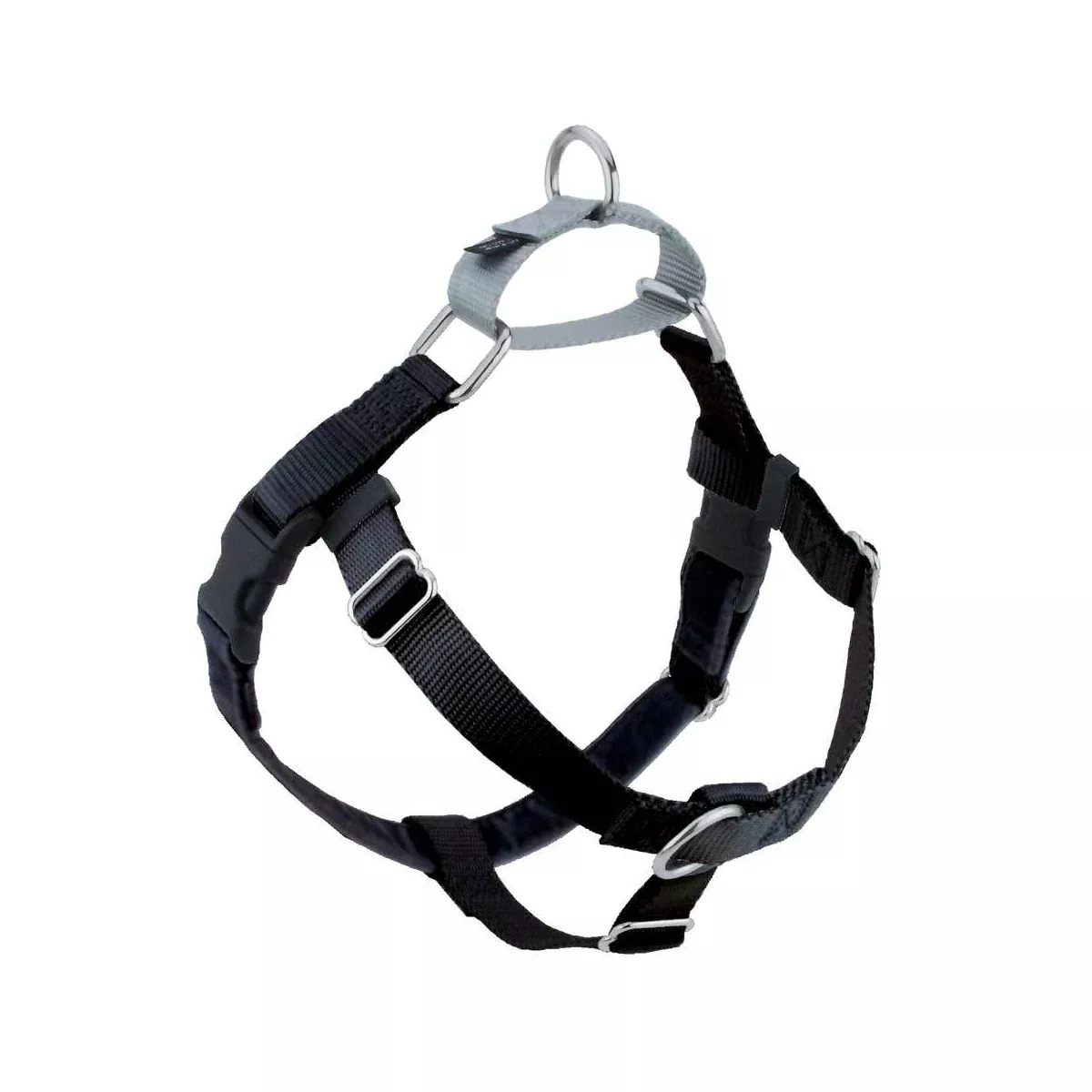 2 Hounds Design Freedom No-Pull Dog Harness – Medium 1″ x 28-32″ – Black