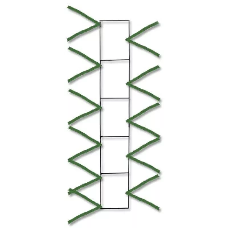 22Lx4W Wire Work Pencil Rail|TT Green&Burlap Color