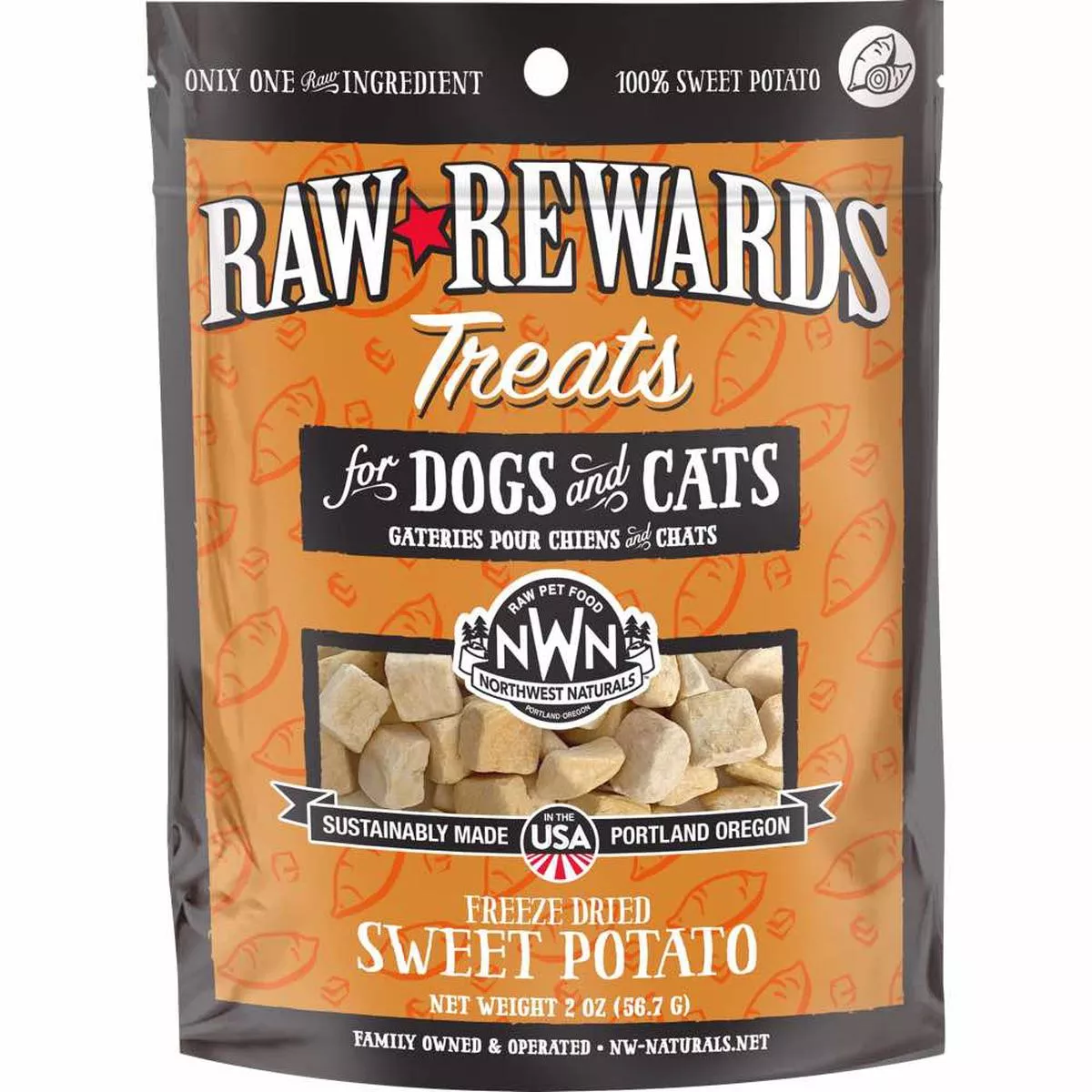 ‘25% OFF (Exp 22Jul26)’: Northwest Naturals Raw Rewards Sweet Potato Freeze-Dried Treats For Cats &