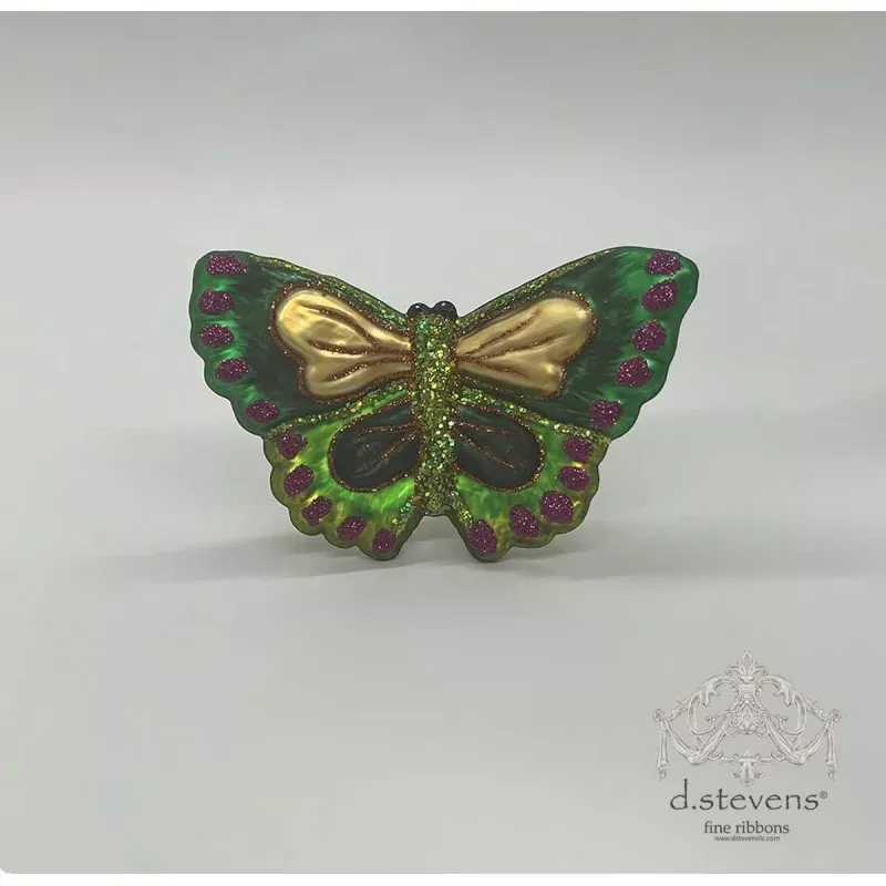 3.75 Glass Butterfly, Green