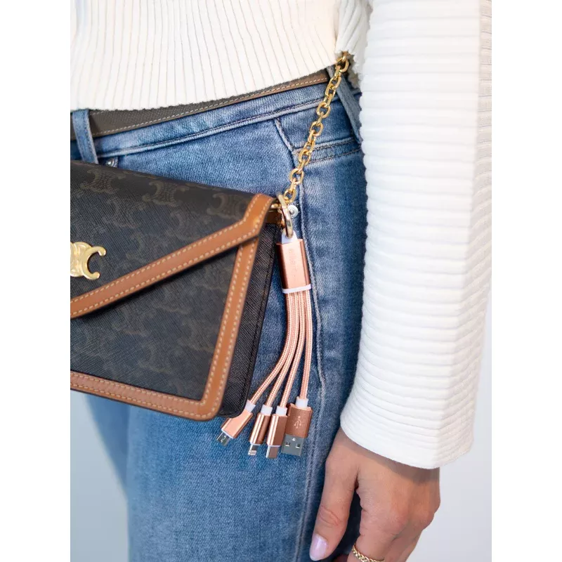 3-in-1 Charging Cable Keychain