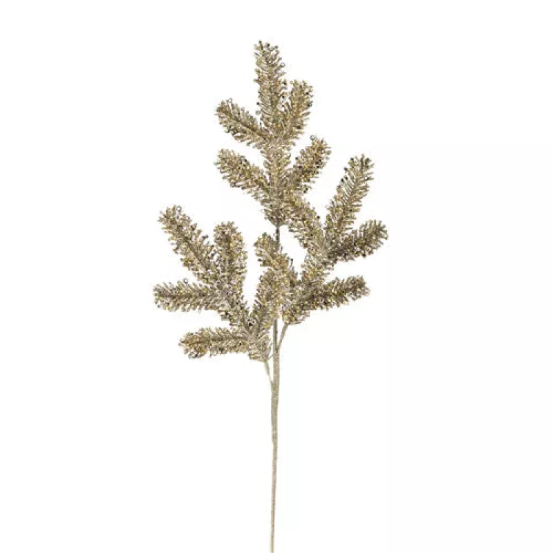 30 Glittered Champagne Pine Spray
