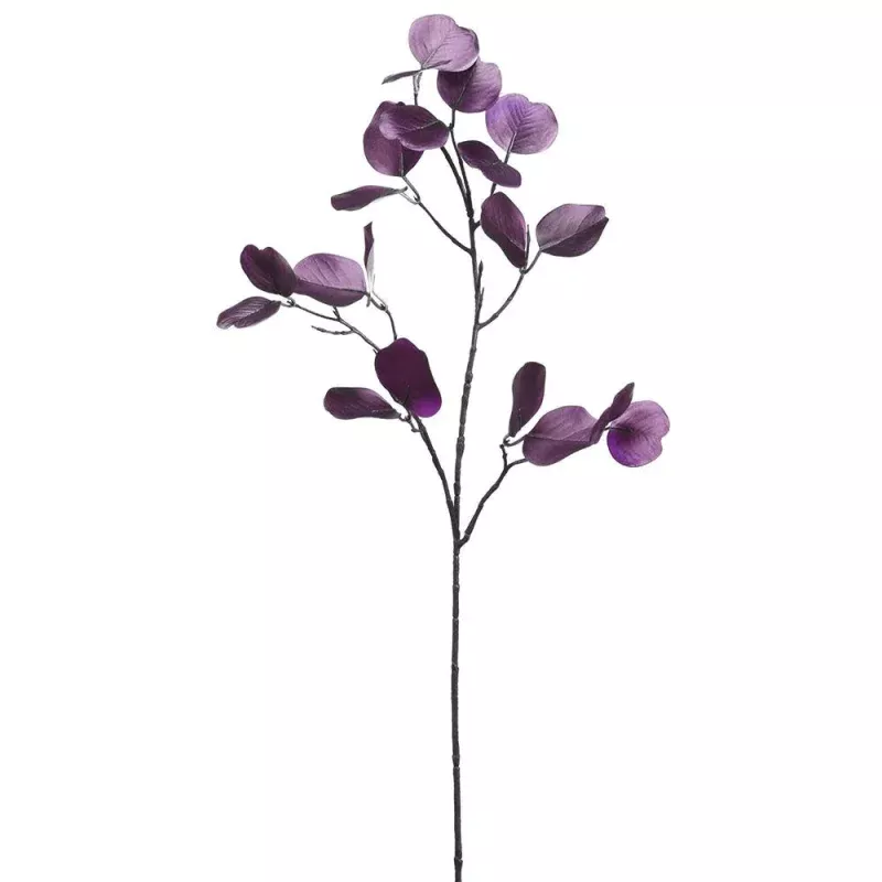 33 Metallic Eucalyptus Leaf Spray Purple