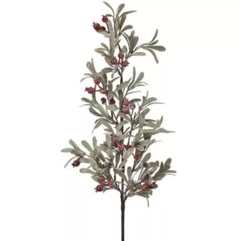 35 Frosted Miseltoe/Berry Spray
