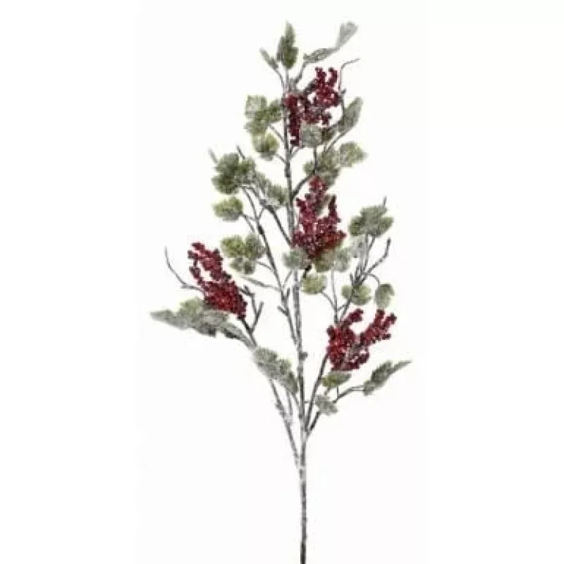 36 Frosted Mini Grape Leaf & Berries Spray
