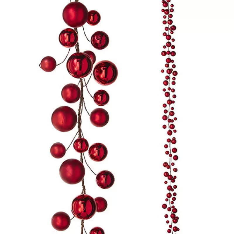 6′ Red Ball Garland