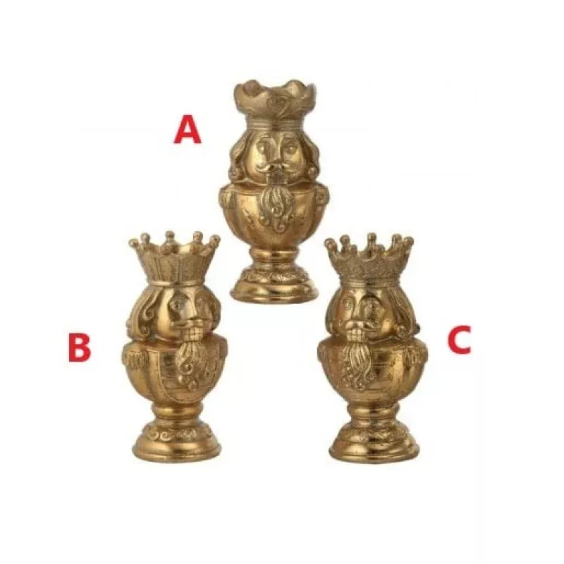 6 Resin Nutcracker Bust with Pedestal – Sold Individually