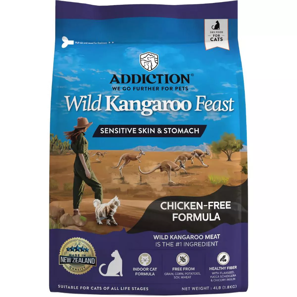 Addiction Wild Kangaroo Feast Grain-Free Dry CAT Food 4lb