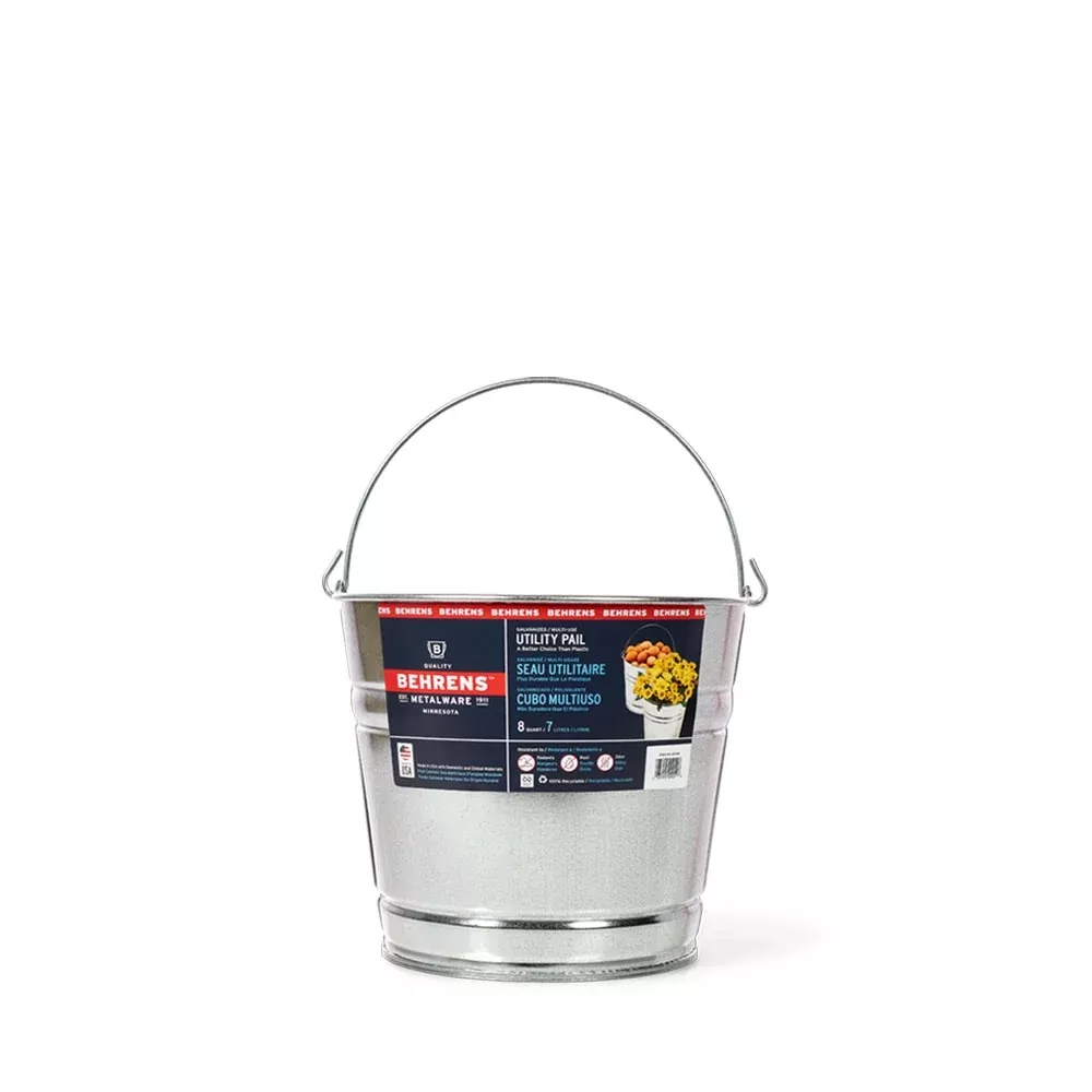 Behrens 8 Quart Galvanized Steel Pail
