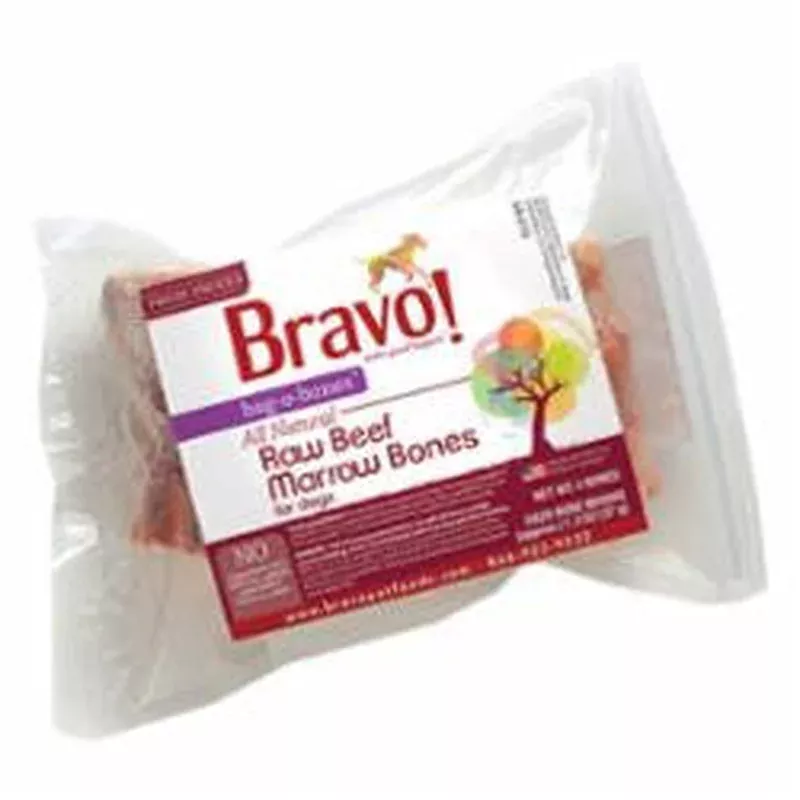 Bravo! Beef Marrow Bones Over 4″ – 25 lb. Box SD-5 {L-1}294086