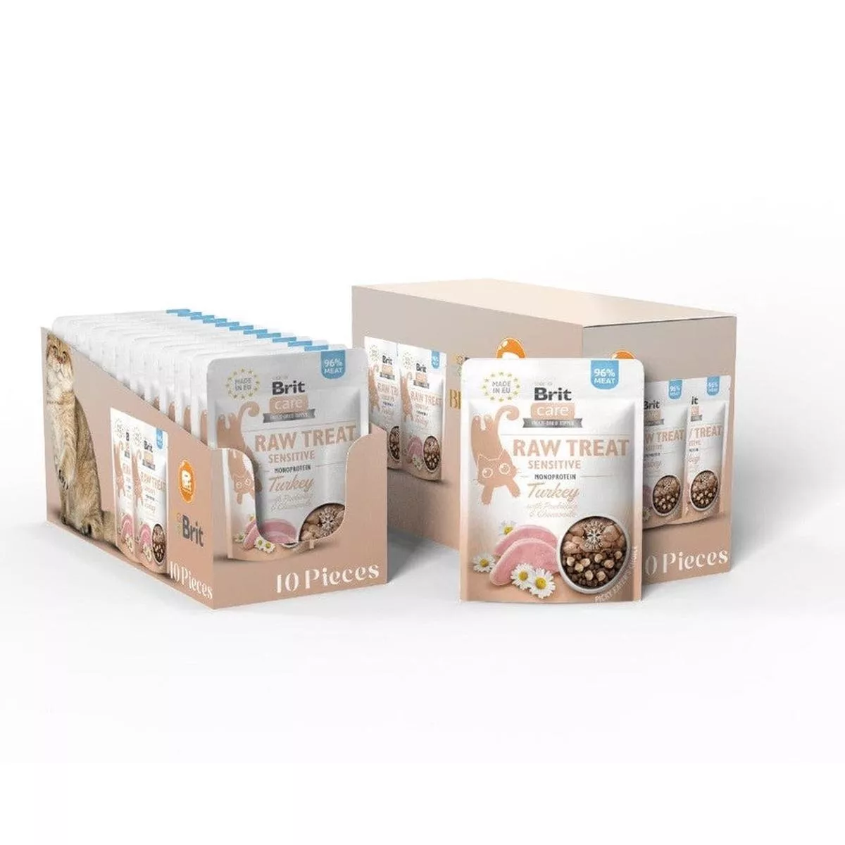 Brit RAW Treat Cat Sensitive 10x40g