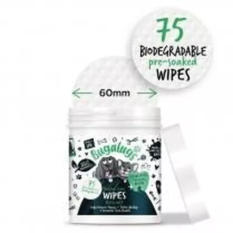 Bugalugs 75 Pre-Soaked Wipes (Dog & Cat)
