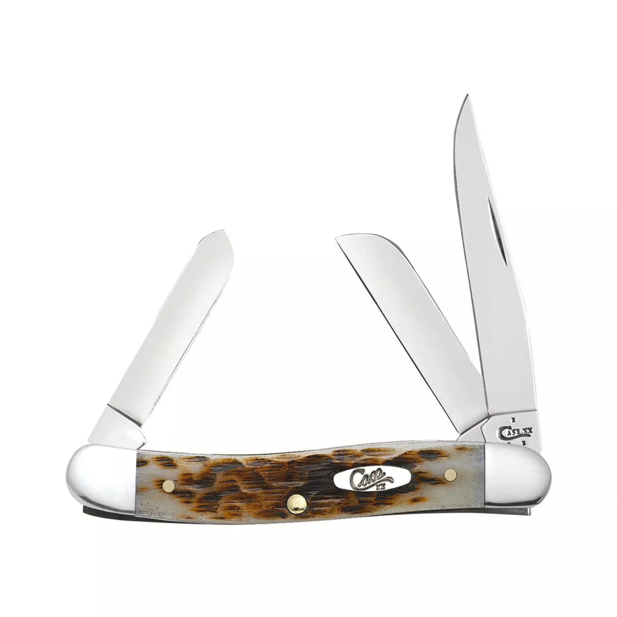 Case Amber Bone CS – Peach Seed Jig Medium Stockman (63032 CS)