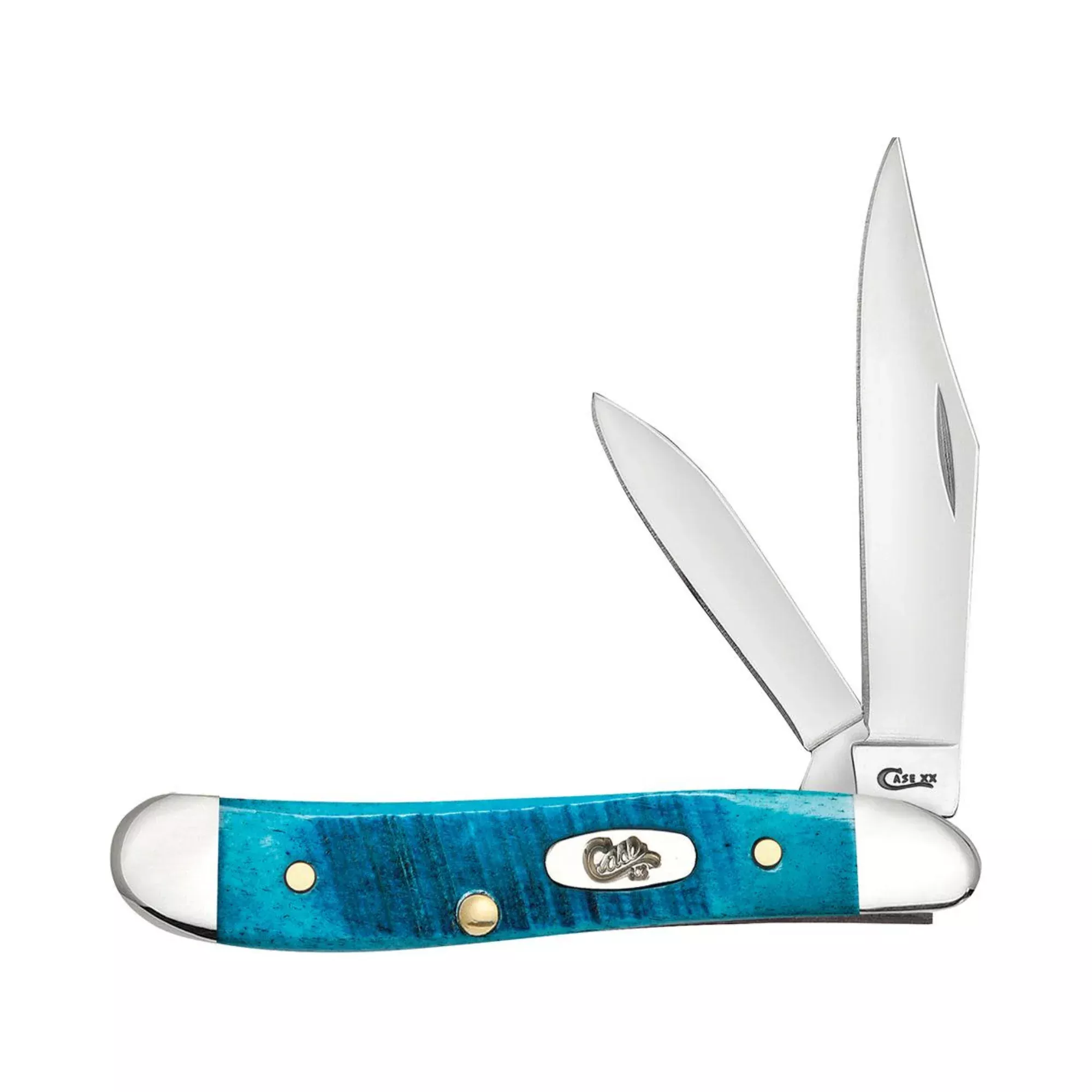 Case Caribbean Blue Bone – Sawcut Jig Peanut (6220 SS)