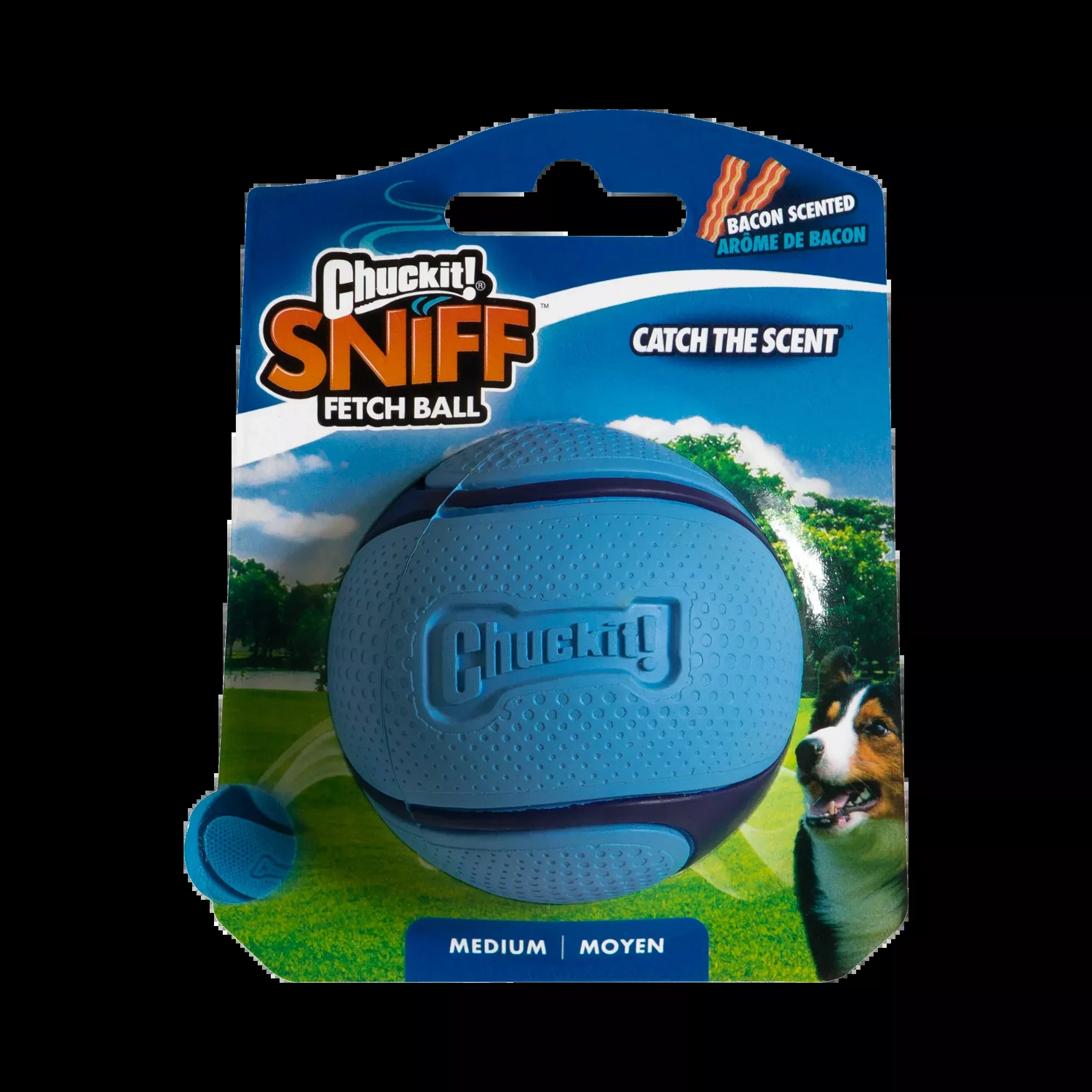 Chuckit! Sniff Fetch Ball Bacon Dog Toy