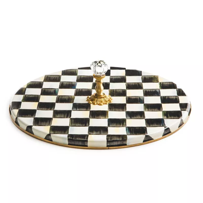 Courtly Check Enamel Cheese Course
