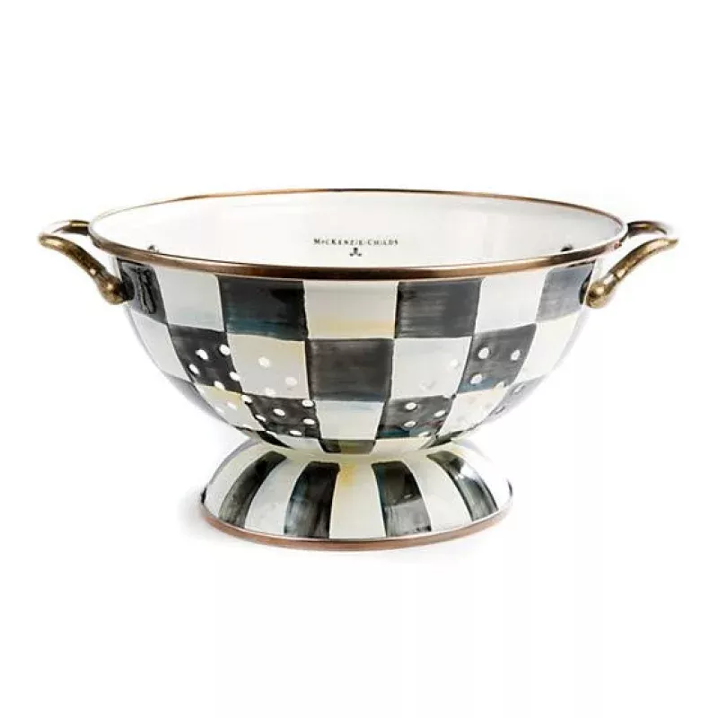 Courtly Check Enamel Colander – Large