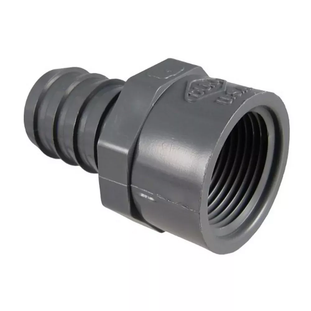 Danner, Danner Female Pipe Threaded X Barbed Fitting, Gray,0.75 Inches