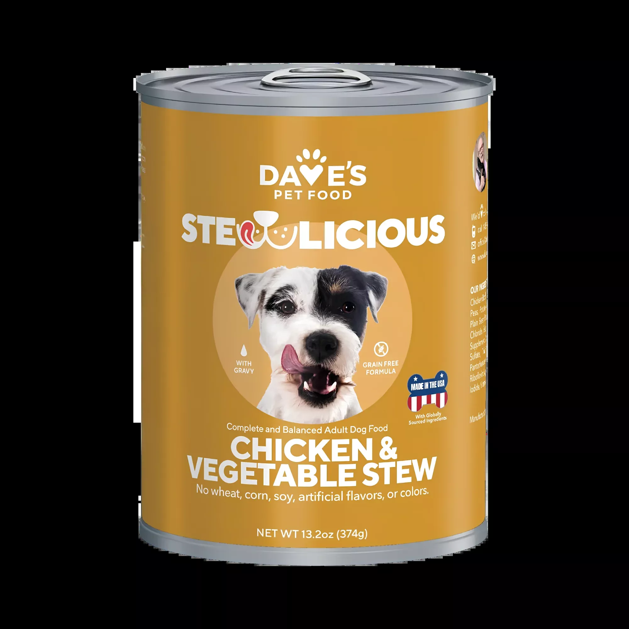 Dave's Stewlicious Grain Free Chicken & Veggie Wet Dog Food