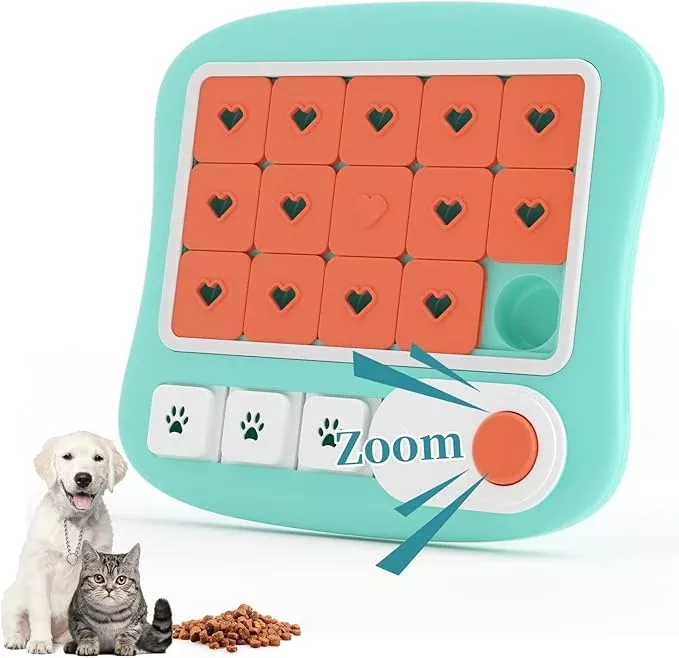 Dog Puzzle Toys,Interactive Treat Puzzle Dog Toy for IQ Training & Mental Stimulating,Treat Puzzle Dispensing with Squeaky Design for Large Medium Smart Dogs