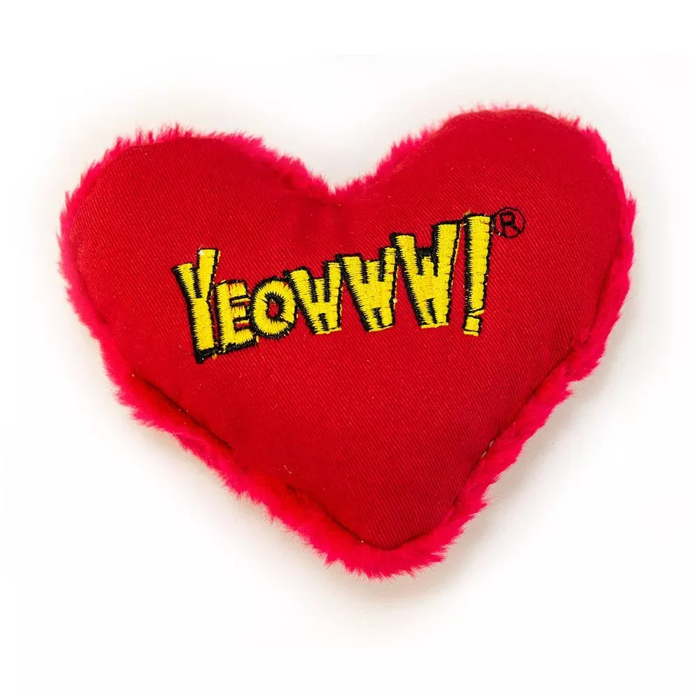 Ducky World Yeowww! Hearrrt Attack Catnip Toy