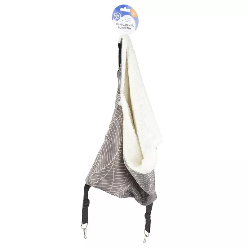 DUVO PLUS Elm hanging bed plush S – 47x32x2CM grey/white