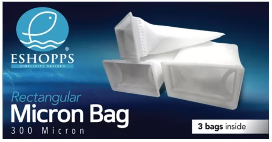 Eshopps Rectangle Filter Sock 300 Micron (3 Pack)   dry goods