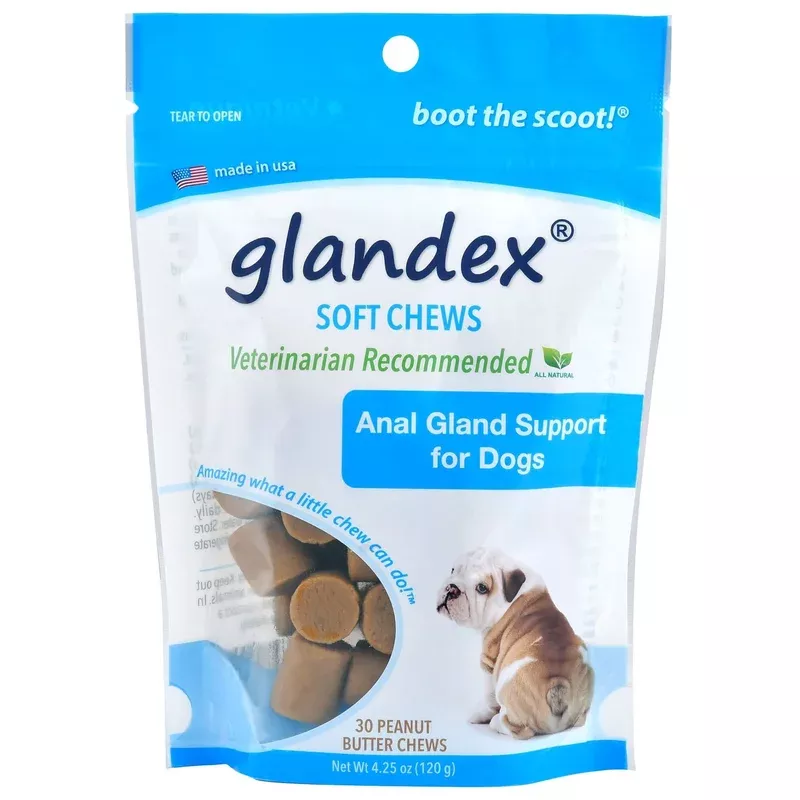 Glandex Soft Chews for Dogs, Peanut Butter