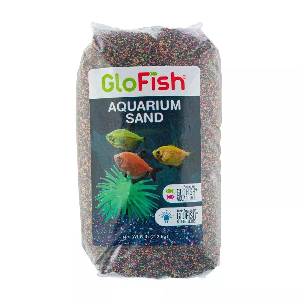 GloFish Black Aquarium Sand with Highlights
