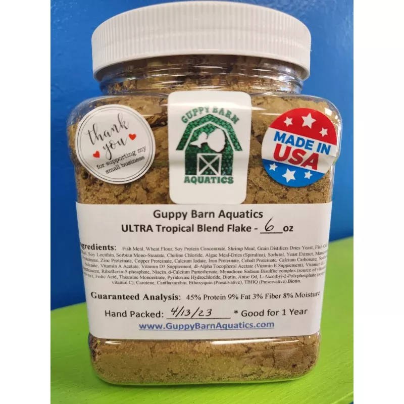 Guppy Barn Aquatics – ULTRA Tropical Blend Flake