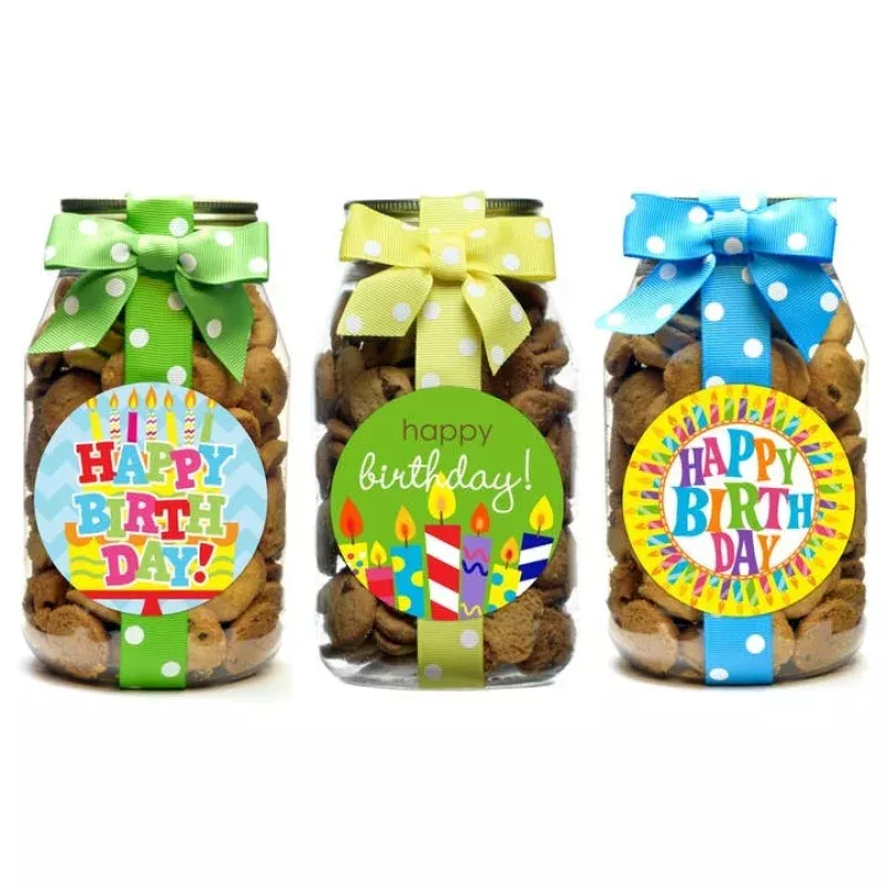 Happy Birthday Chocolate ChipsCookie Quart Jars
