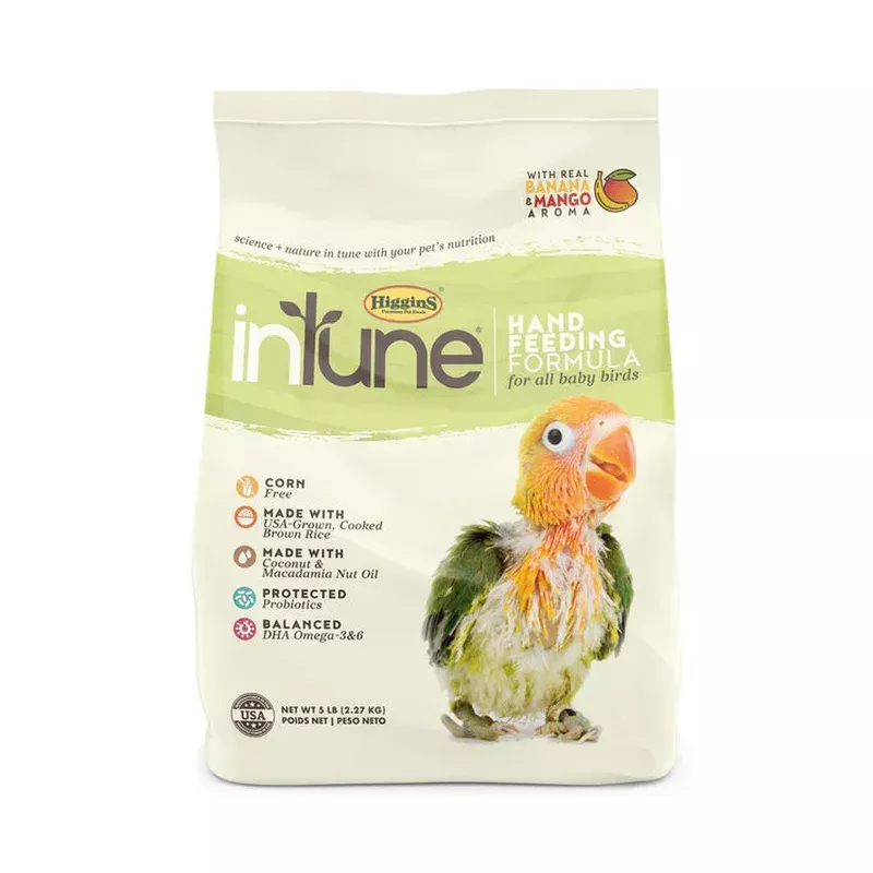 Higgins inTune Natural Hand Feeding Formula For Birds, 10-oz