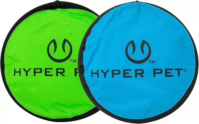Hyper Pet Flippy Flopper 9″ Flying Disc Soft Dog Toy, Floats in Water & Safe on Teeth, Pack of 1, Purple Swirl Design
