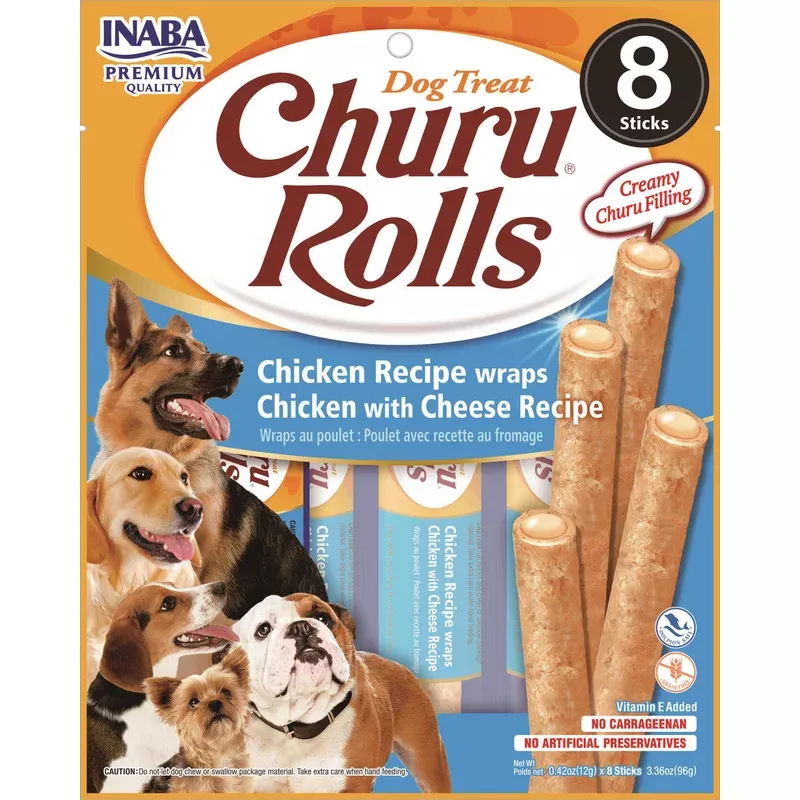 Inaba Churu Chicken Cheese Roll Dog Treat 6 / 4.2 oz