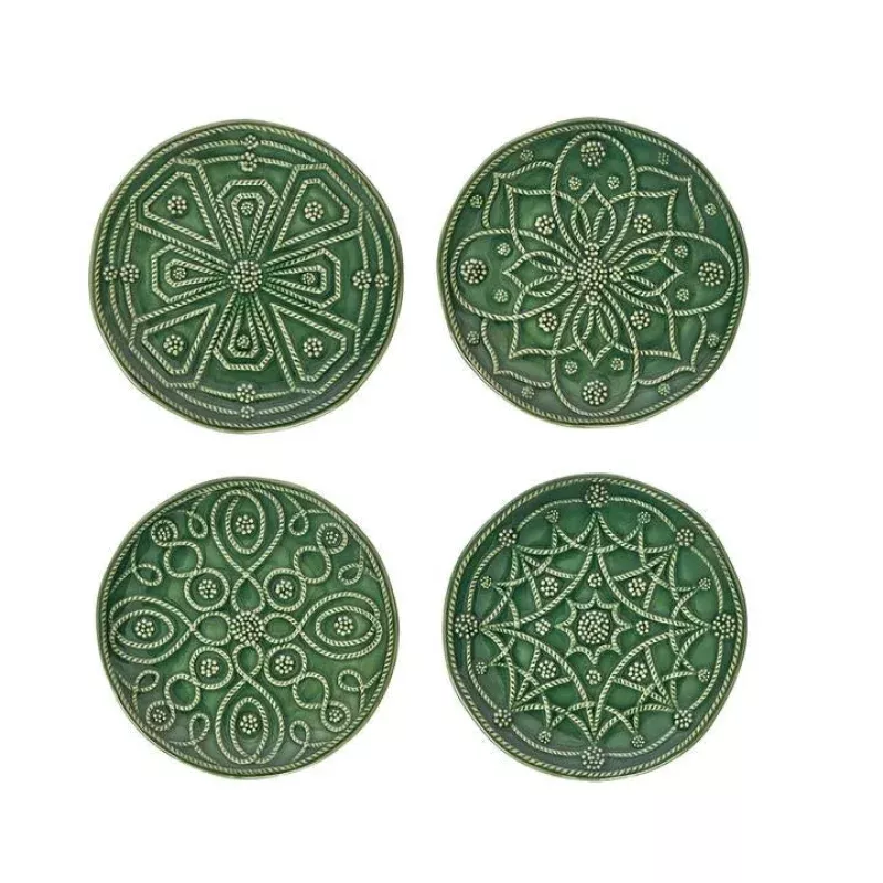 Jardins Du Monde Side/Cocktail Plate Basil – set of 4