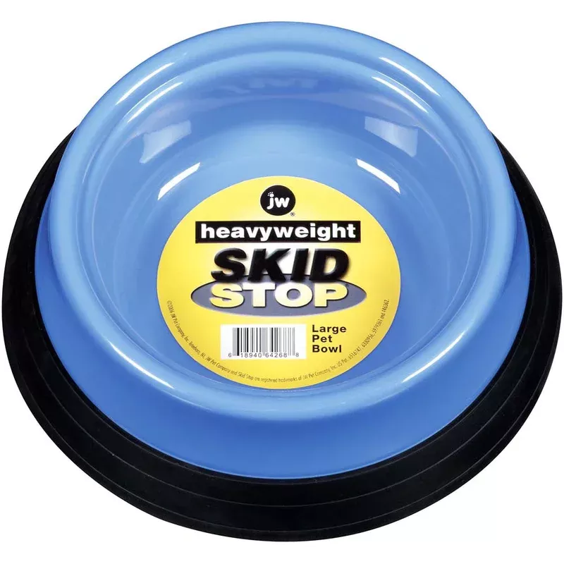 JW Pet Skid Stop Heavyweight Dog Bowl Assorted LG